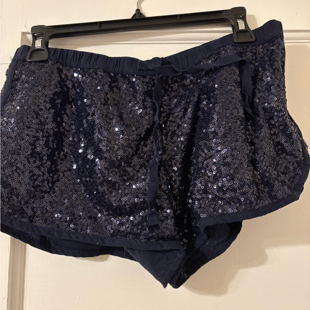 Victorias Secret Sequin Navy Blue Shorts - Picture 3 of 4